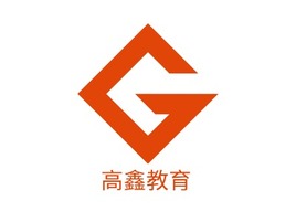 高鑫教育logo标志PPT模板