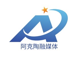  阿克陶融媒体logo标志PPT模板