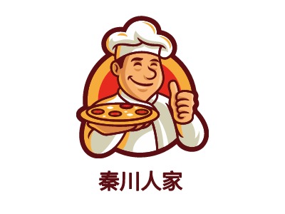 秦川人家店铺logo头像PPT模板