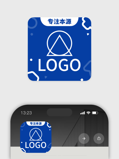 活泼商务logo头像PPT模板