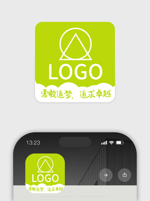 活泼手绘logo头像PPT模板