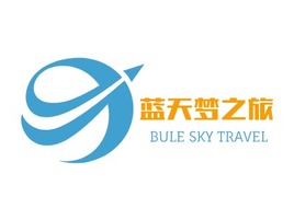 蓝天梦之旅logo标志PPT模板