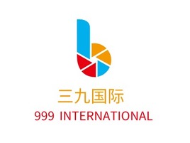 三九国际logo标志PPT模板