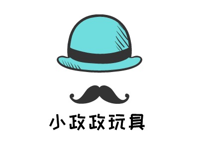 小政政玩具logo标志PPT模板