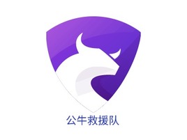 公牛救援队企业标志PPT模板