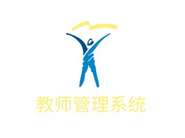 教师管理系统logo标志PPT模板