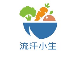 流汗小生店铺标志PPT模板