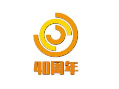 40周年logo标志PPT模板