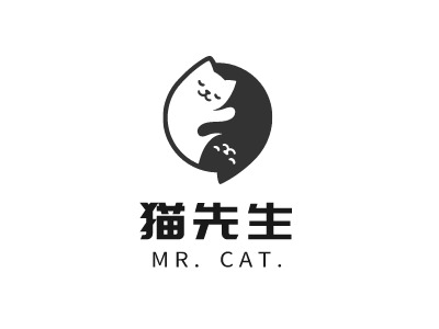 猫先生logo标志PPT模板