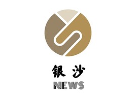 银 沙logo标志PPT模板