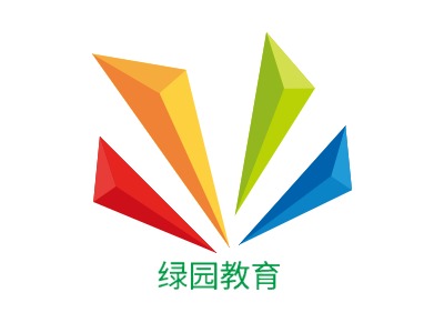 绿园教育logo标志PPT模板