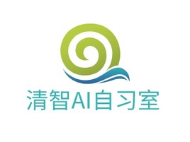 清智AI自习室logo标志PPT模板