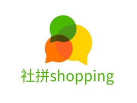 社拼shoppinglogo标志PPT模板