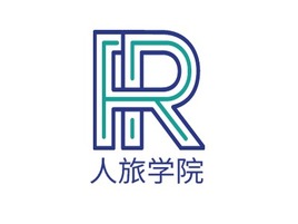 人旅学院logo标志PPT模板