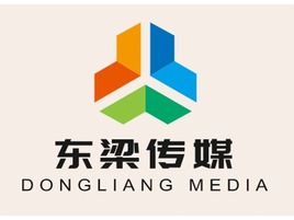 东梁传媒logo标志PPT模板