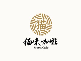 猫咪咖啡店铺logo头像PPT模板