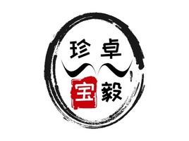 卓毅珍宝logo标志PPT模板