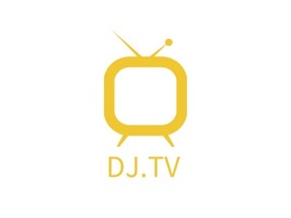 DJ.TVlogo标志PPT模板