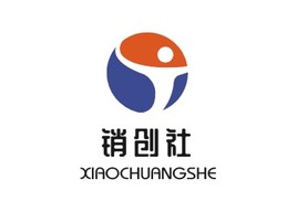 销创社logo徽章PPT模板