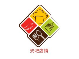 奶吧店铺店铺logo头像PPT模板