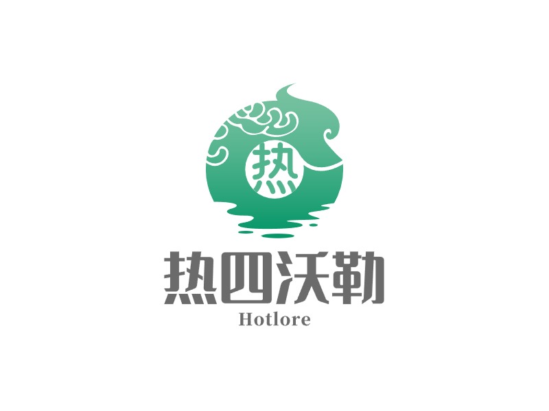 热四沃勒logo标志PPT模板