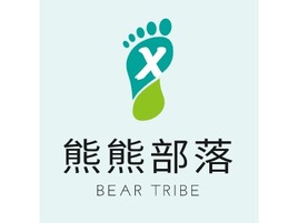 熊熊部落logo标志PPT模板