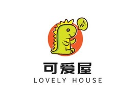 可爱屋品牌logo头像PPT模板