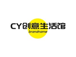 CY创意生活馆logo标志PPT模板