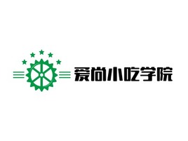 爱尚小吃学院logo标志PPT模板