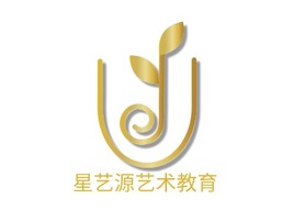 星艺源艺术教育logo标志PPT模板