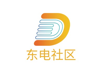 东电社区logo标志PPT模板