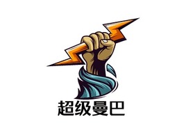 超级曼巴logo标志PPT模板