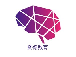 贤德教育logo标志PPT模板