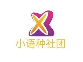 小语种社团logo标志PPT模板