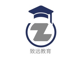 致远教育logo标志PPT模板