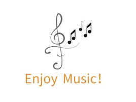 Enjoy Music！logo标志PPT模板