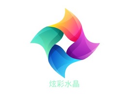 炫彩水晶店铺logo头像PPT模板