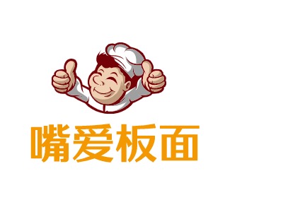 嘴爱板面店铺logo头像PPT模板