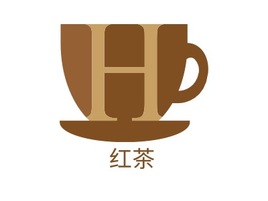 红茶店铺logo头像PPT模板