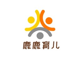 鹿鹿育儿logo标志PPT模板