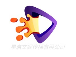 星启文娱传播有限公司logo标志PPT模板