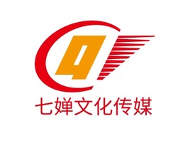 七婵文化传媒logo标志PPT模板