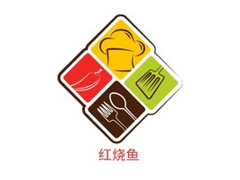 红烧鱼店铺logo头像PPT模板