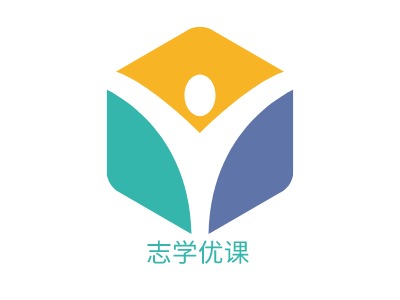 志学优课logo标志PPT模板