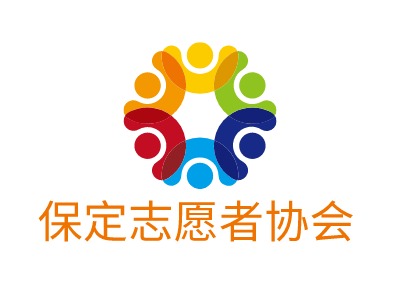 保定志愿者协会logo标志PPT模板