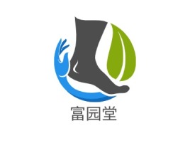 富园堂养生logo标志PPT模板