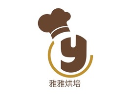 雅雅烘培店铺logo头像PPT模板