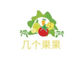 几个果果店铺标志PPT模板