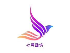 心灵画坊logo标志PPT模板