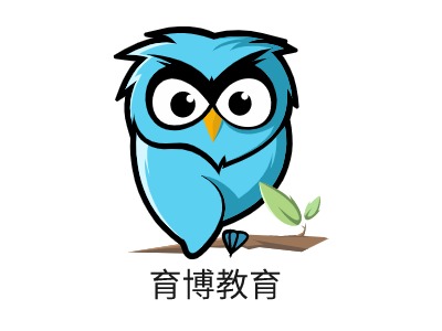 育博教育logo标志PPT模板